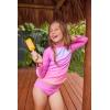imageHurley Girls Long Sleeve Rash Guard 2Piece SwimsuitChina Rose