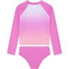 imageHurley Girls Long Sleeve Rash Guard 2Piece SwimsuitChina Rose