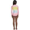 imageHurley Girls Long Sleeve Rash Guard 2Piece SwimsuitPink Flamingo