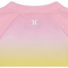 imageHurley Girls Long Sleeve Rash Guard 2Piece SwimsuitPink Flamingo