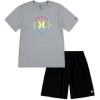 imageHurley boys Graphic Tshirt and Shorts 2piece Outfit SetGreyBlack