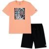 imageHurley boys Graphic Tshirt and Shorts 2piece Outfit SetOrangeBlack