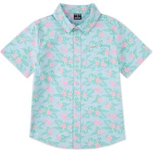 imageHurley Boys Woven Button Down ShirtBlue IceFlamingo