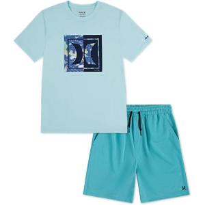 imageHurley boys Graphic Tshirt and Shorts 2piece Outfit SetHarbor Green