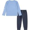 imageHurley boys Long Sleeve Soft Basic Cloud Slub Tshirt and Shorts 2piece Outfit Set2Piece Outfit SetLight Blue