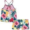 imageHurley Girls Boyshort Tankini 2Piece SwimsuitPinkFruits