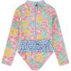 imageHurley Girls Long Sleeve One Piece Rash Guard SwimsuitBlue IceFloral