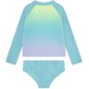 imageHurley Girls Long Sleeve Rash Guard 2Piece SwimsuitAurora Green