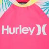 imageHurley Girls Long Sleeve Rash Guard 2Piece SwimsuitPink Punch