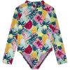 imageHurley Girls Long Sleeve One Piece Rash Guard SwimsuitPinkFruits