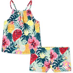 imageHurley Girls Boyshort Tankini 2Piece SwimsuitPinkFruits