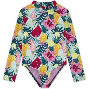 imageHurley Girls Long Sleeve One Piece Rash Guard SwimsuitPinkFruits