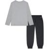 imageHurley boys Long Sleeve Soft Basic Tshirt and Joggers 2piece Outfit SetBlack Heather
