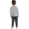 imageHurley boys Long Sleeve Soft Basic Tshirt and Joggers 2piece Outfit SetBlack Heather
