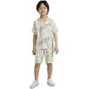 imageHurley unisexbaby And Toddler Boys Short Sleeve Button Up Shirt and Shorts 2piece Outfit SetPale Ivory
