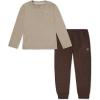imageHurley boys Long Sleeve Soft Basic Tshirt and Joggers 2piece Outfit SetEspresso Heather