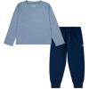 imageHurley boys Long Sleeve Soft Basic Tshirt and Joggers 2piece Outfit SetMidnight Blue Heather