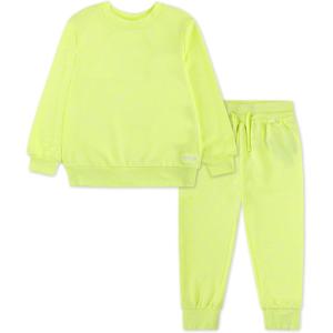 imageHurley unisexbaby Soft Basic Cloud Slub Crewneck Sweatshirt and Joggers 2piece Outfit SetDigi Lemon