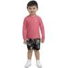 imageHurley Boys and Toddler Long Sleeve Rash Guard Swim Suit 2Piece Outfit SetRedMulti Palms