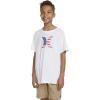 imageHurley Boys Graphic UPF 50 Rash Guard Swim ShirtWhiteAmericana