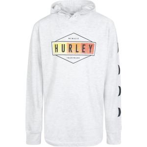 imageHurley boys Long Sleeve Hooded Graphic TshirtBirch HeatherOrange