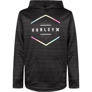 imageHurley boys Long Sleeve Hooded Graphic TshirtBlack HeatherMulti