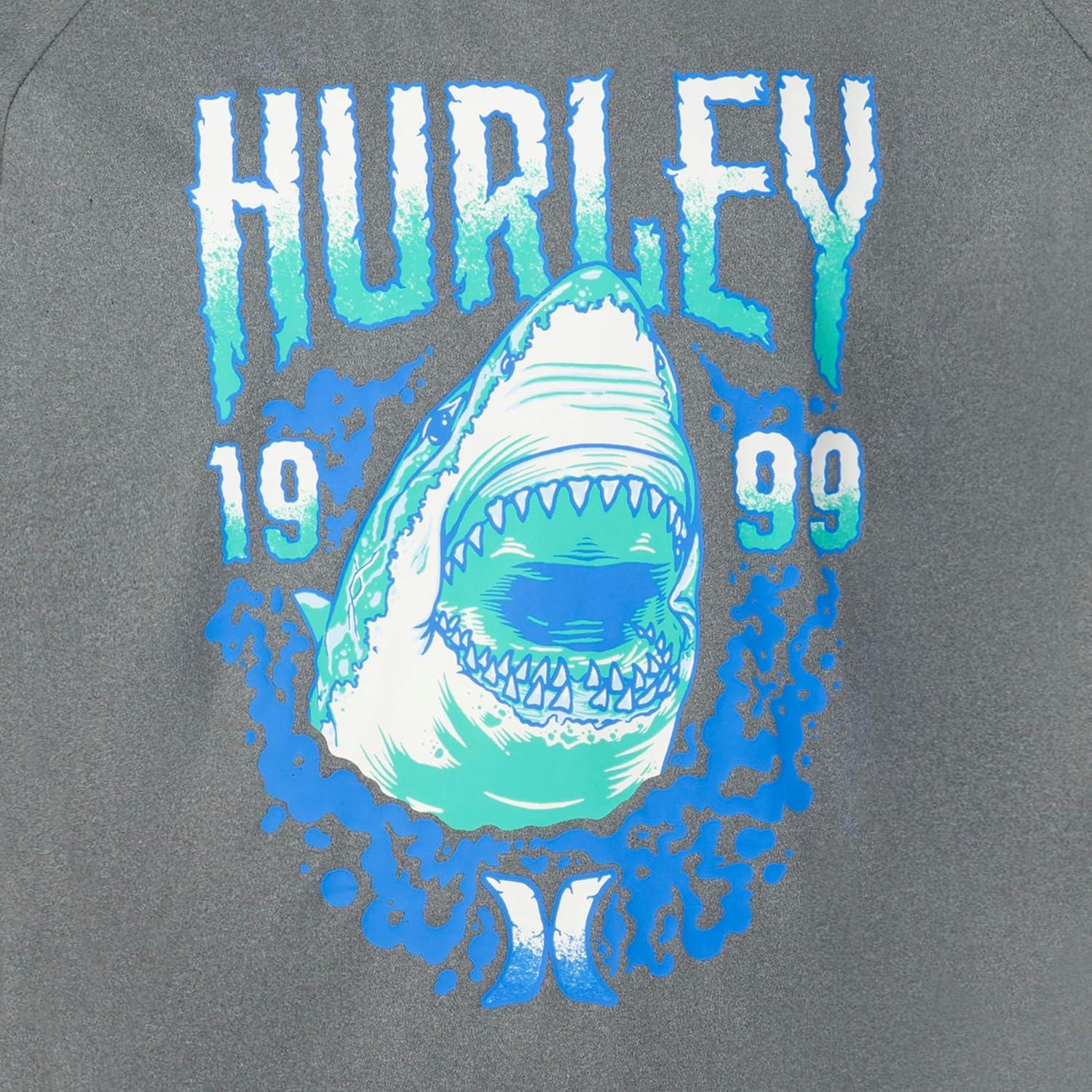 imageHurley Boys DriFit One and Only Graphic TShirt Little KidsBlack HeatherShark
