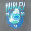 image:imageHurley Boys Icon UPF 50 Rash Guard Swim ShirtBlack HeatherShark