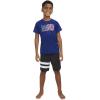 image:imageHurley Boys Icon UPF 50 Rash Guard Swim ShirtDeep Royal BlueAmericana