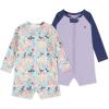image:imageHurley Baby 2Pack Long Sleeve Rash Guard CoverallMultiPurple
