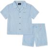 image:imageHurley Baby and Toddler Boys Short Sleeve Button Up Shirt and Shorts 2Piece Outfit SetBlue Ice