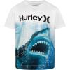 image:imageHurley Boys Icon UPF 50 Rash Guard Swim ShirtWhiteShark