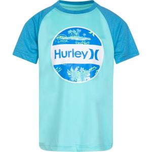 image:imageHurley Boys Icon UPF 50 Rash Guard Swim ShirtAurora GreenPrint Fill
