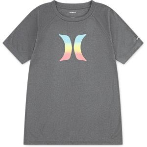 image:imageHurley Boys Icon UPF 50 Rash Guard Swim ShirtBlack HeatherIcon