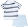 image:imageHurley Baby Boys And Toddler Boys Polo and Shorts 2piece Outfit SetBlue IceStripe