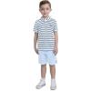 image:imageHurley Baby Boys And Toddler Boys Polo and Shorts 2piece Outfit SetBlue IceStripe