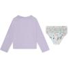 image:imageHurley Baby and Toddler Girls Long Sleeve Rash Guard Swim Suit 2Piece Outfit SetPurpleMulti