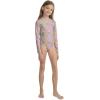 image:imageHurley BabyGirls Long Sleeve One Piece Rash Guard SwimsuitBlue IceFloral
