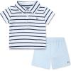 image:imageHurley Baby Boys And Toddler Boys Polo and Shorts 2piece Outfit SetBlue IceStripe