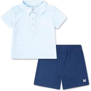 image:imageHurley Baby Boys And Toddler Boys Polo and Shorts 2piece Outfit SetBlue Ice Heather