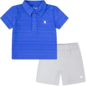 image:imageHurley Baby Boys And Toddler Boys Polo and Shorts 2piece Outfit SetHyper Royal Heather