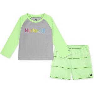 image:imageHurley Boys Baby and Toddler Boys Swim Suit 2piece Outfit SetFlash Lime