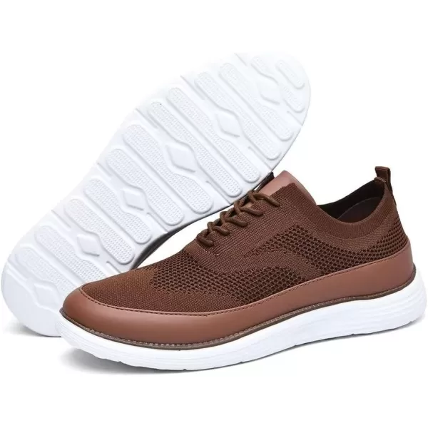 TIOSEBON Men's Casual Sneakers Dress Shoes-Comfort Dress Sneakers Mesh Knit Lightweight Breathable Formal Oxford Business Shoes