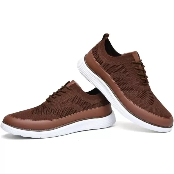 TIOSEBON Men's Casual Sneakers Dress Shoes-Comfort Dress Sneakers Mesh Knit Lightweight Breathable Formal Oxford Business Shoes