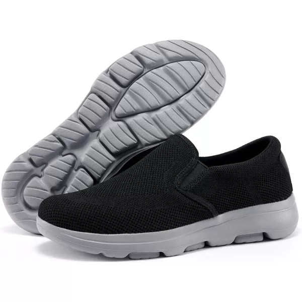 TIOSEBON Men's Mesh Slip On Walking Shoes Loafers-Comfortable Lightweight Work Drving Tennis Shoes