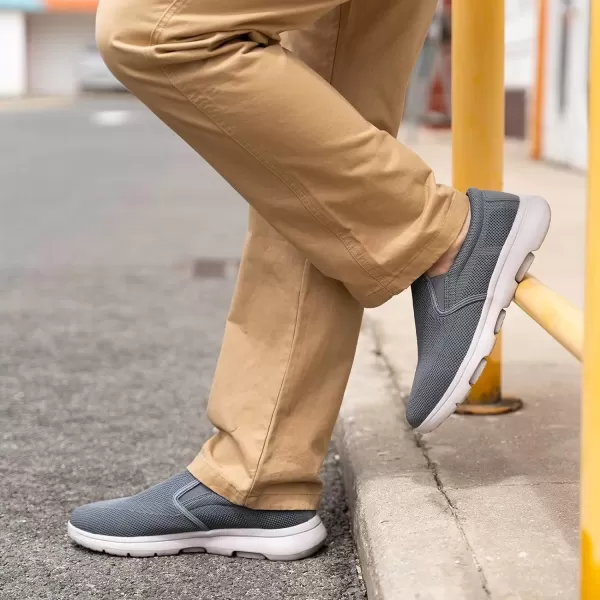 TIOSEBON Men's Mesh Slip On Walking Shoes Loafers-Comfortable Lightweight Work Drving Tennis Shoes