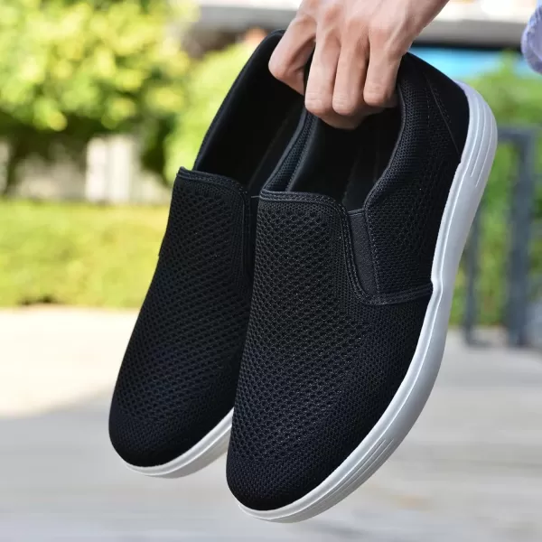 TIOSEBON Men's Mesh Slip on Walking Shoes-Comfortable Work Drving Tennis Loafer Sneaker