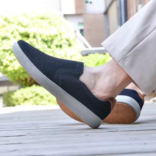 TIOSEBON Men's Mesh Slip on Walking Shoes-Comfortable Work Drving Tennis Loafer Sneaker