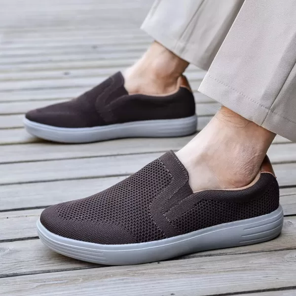 TIOSEBON Men's Mesh Slip on Walking Shoes-Comfortable Work Drving Tennis Loafer Sneaker