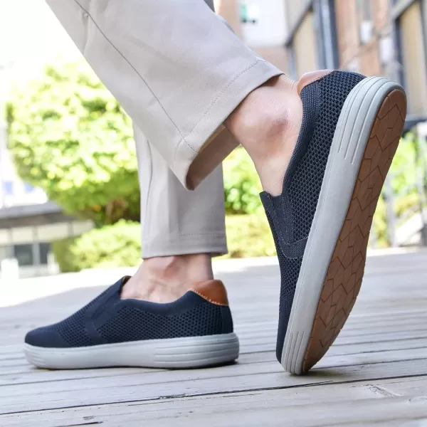 TIOSEBON Men's Mesh Slip on Walking Shoes-Comfortable Work Drving Tennis Loafer Sneaker